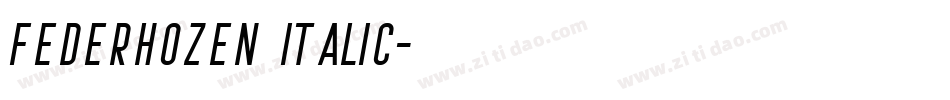 Federhozen Italic字体转换